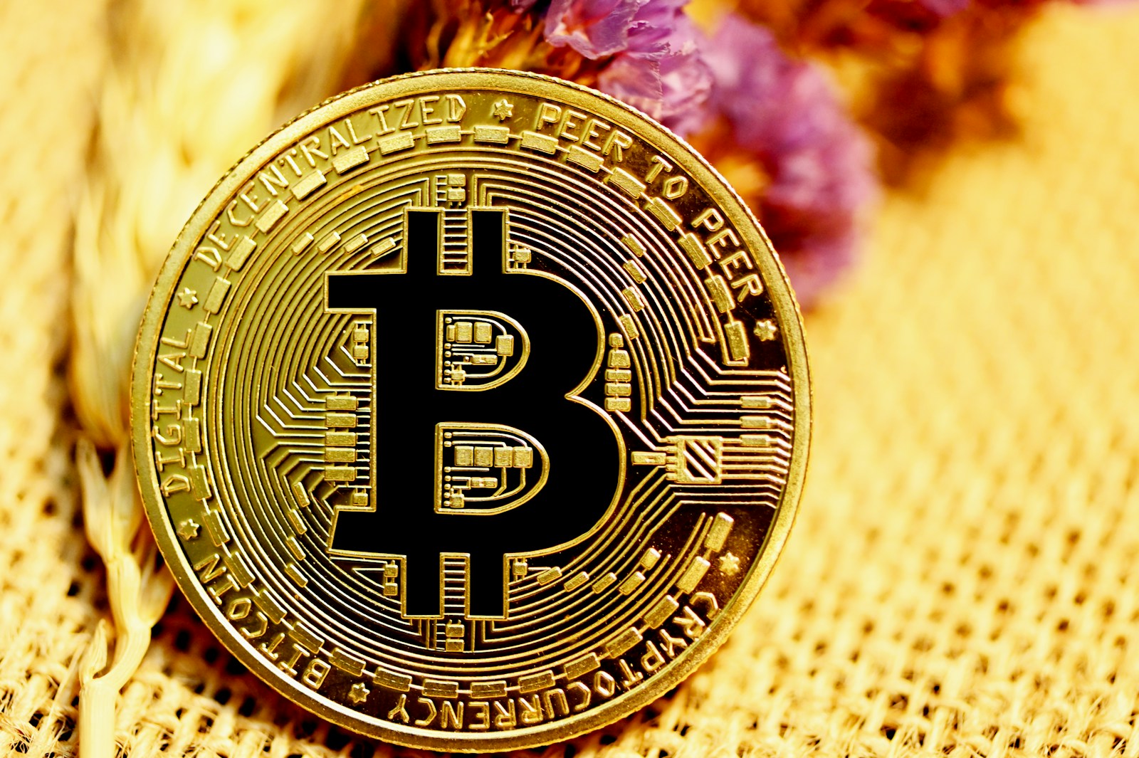 Bitcoin-Kurs auf einem Handelsmonitor