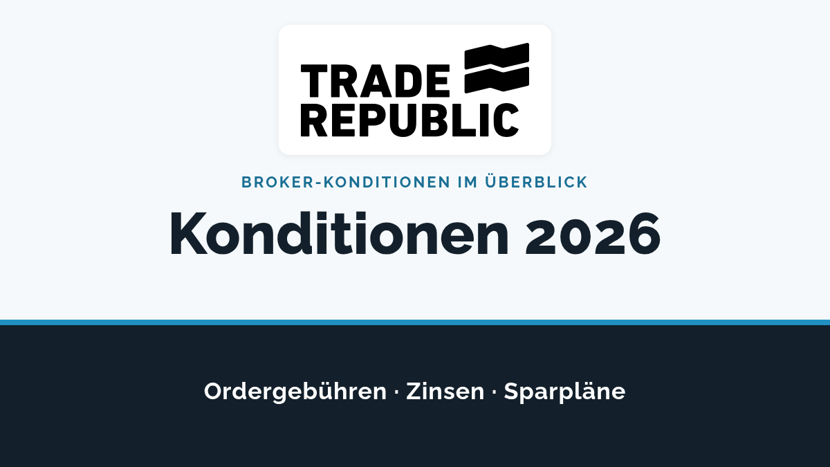 Trade Republic Logo mit Schriftzug Konditionen 2026